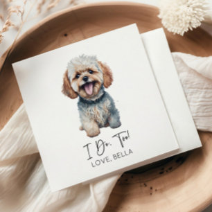 Ik Doe Het Ook! Maltipoo Hondenbruiloft Servet