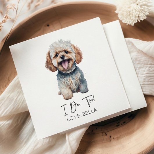 Ik Doe Het Ook! Maltipoo Hondenbruiloft Servet