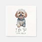 Ik Doe Het Ook! Maltipoo Hondenbruiloft Servet (Voorkant)