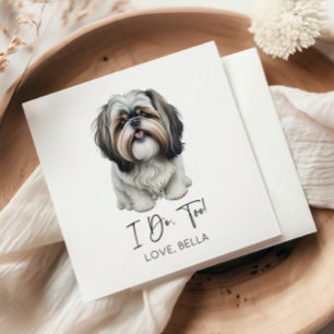 Ik Doe Het Ook! Shih Tzu Hond Huwelijk Servet