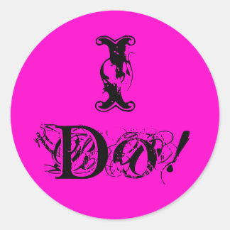 Ik doe het ronde sticker