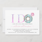 Ik doe het | Uitnodiging donut Threadal Shower (Voorkant)