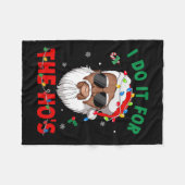Ik doe het voor de Afrikaanse Amerikaanse Santa Bl Fleece Deken (Voorkant (Horizontaal))