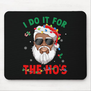 Ik doe het voor de Afrikaanse Amerikaanse Santa Bl Muismat