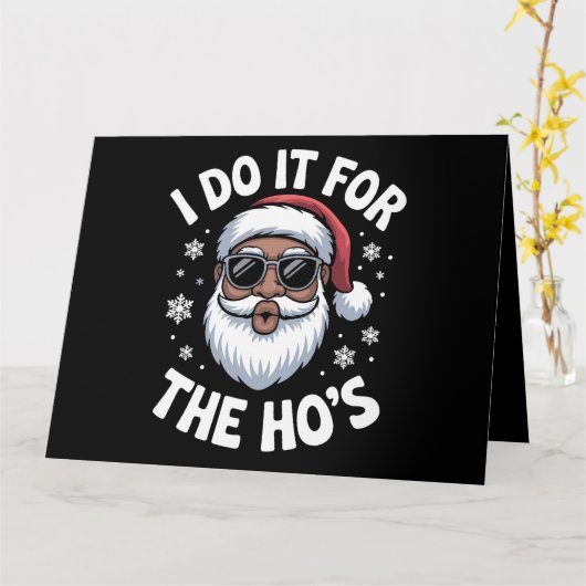 Ik doe het voor de Amerikaanse kerstman. Kaart (Gele Bloem)
