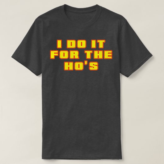 Ik doe het voor de beste neongele tekst t-shirt (Design voorkant)