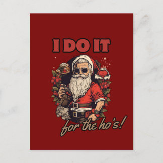 ik doe het voor de dames! Grappige kersthumor, ker Uitnodiging Briefkaart