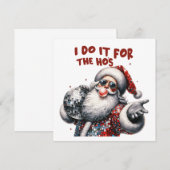 Ik doe het voor de dames, Retro Kerstman Kaart (Voorkant / Achterkant)