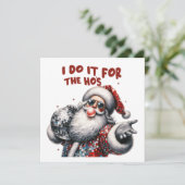 Ik doe het voor de dames, Retro Kerstman Kaart (Staand voorkant)