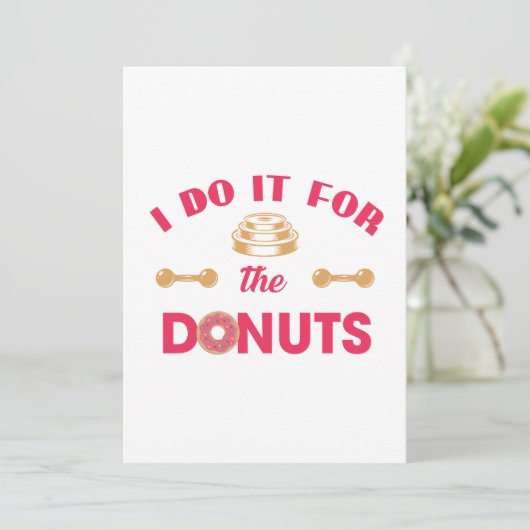 Ik doe het voor de donuts bedankkaart (Staand voorkant)