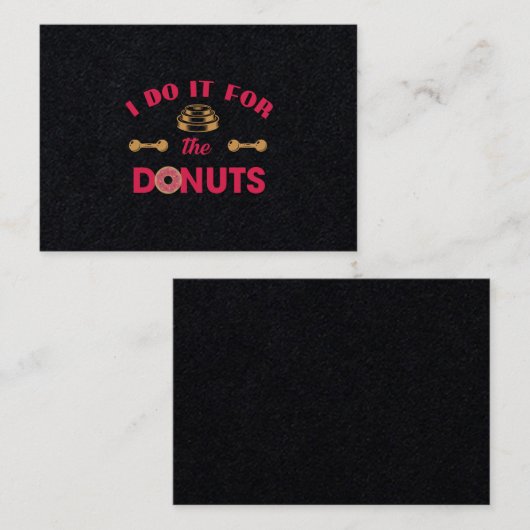 Ik doe het voor de donuts visitekaartje (Voorkant / Achterkant)