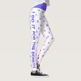 Ik doe het voor de donuts white met kleurrijke sti leggings
