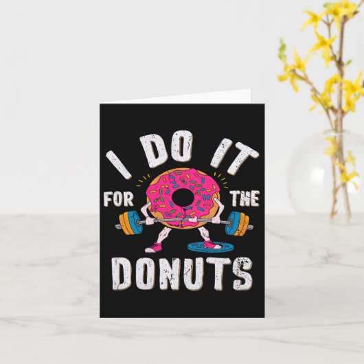 Ik doe het voor de donuts workout kaart (Gele Bloem)