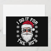 Ik doe het voor de grappige kerstman lelijke kerst feestdagenkaart (Voorkant / Achterkant)