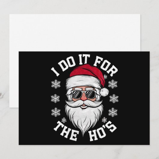 Ik doe het voor de grappige kerstman lelijke kerst feestdagenkaart (Voorkant / Achterkant)