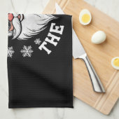 Ik doe het voor de grappige kerstman lelijke kerst theedoek (Quarter Fold)