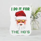 Ik doe het voor de grappige kerstman van de Ho. Kaart (Staand voorkant)