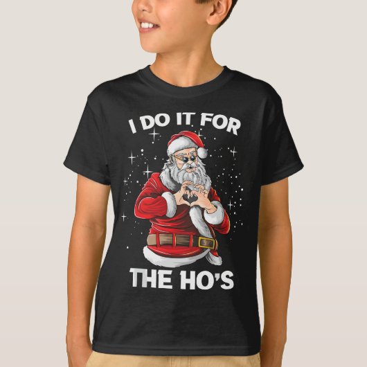 Ik doe het voor de grappige kerstman van de Ho XMA T-shirt (Voorkant)
