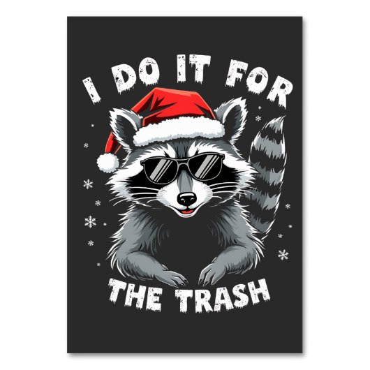 Ik doe het voor de grappige Kerstmis Wasbeer Kaart (Voorkant)