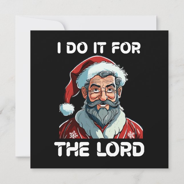 Ik doe het voor de Heer Kerstcadeau voor christene (Voorkant)