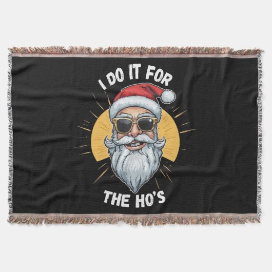 Ik doe het voor de Ho s Grappige kerst santa Deken (Voorkant)