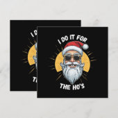Ik doe het voor de Ho s Grappige kerst santa Kaart (Voorkant / Achterkant)