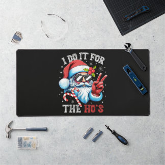 Ik doe het voor de Ho's Funny Christmas Kerstman Bureaumat