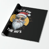 Ik doe het voor de Ho's Funny Christmas santa Cadeaupapier (Uitgerold)