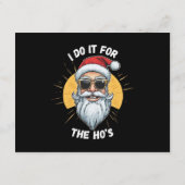Ik doe het voor de Ho's Funny Christmas santa Informatiekaartje (Achterkant)