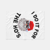 Ik doe het voor de Hos Funny Summer Santa Kerstmis Fleece Deken (Voorkant (Horizontaal))