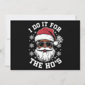 Ik doe het voor de Hos Kerstmis Afrikaanse Kerstma Feestdagenkaart (Voorkant)