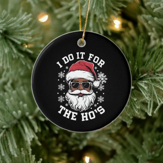 Ik doe het voor de Hos Kerstmis Afrikaanse Kerstma Keramisch Ornament (Boom)