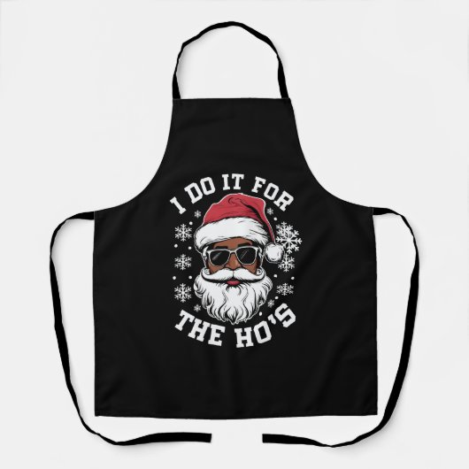 Ik doe het voor de Hos Kerstmis Afrikaanse Kerstma Schort (Voorkant)