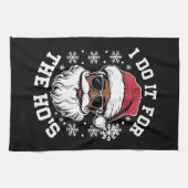 Ik doe het voor de Hos Kerstmis Afrikaanse Kerstma Theedoek (Horizontaal)