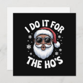 Ik doe het voor de Hos Kerstmis Afro-Amerikaans  Feestdagenkaart (Voorkant / Achterkant)