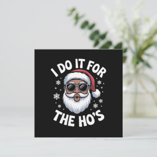 Ik doe het voor de Hos Kerstmis Afro-Amerikaans Feestdagenkaart
