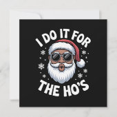 Ik doe het voor de Hos Kerstmis Afro-Amerikaans  Feestdagenkaart (Voorkant)