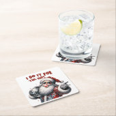 Ik doe het voor de Ho's, Retro Santa Kartonnen Onderzetters (Insitu)