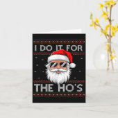 Ik doe het voor de kerstkerstmis van de Ho's Santa Kaart (Gele Bloem)