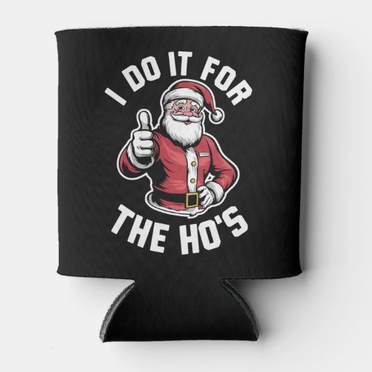 Ik doe het voor de kerstman Grappige kerst Blikjeskoeler (Voorkant)