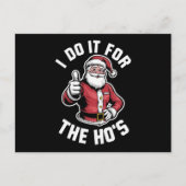 Ik doe het voor de kerstman Grappige kerst Feestdagenkaart (Voorkant)