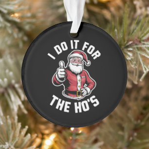 Ik doe het voor de kerstman Grappige kerst Ornament
