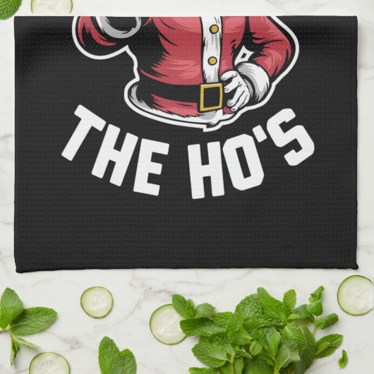 Ik doe het voor de kerstman Grappige kerst Theedoek (Gevouwen)