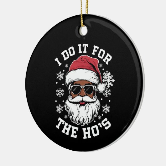 Ik doe het voor de kerstman in Afrika Keramisch Ornament (Links)