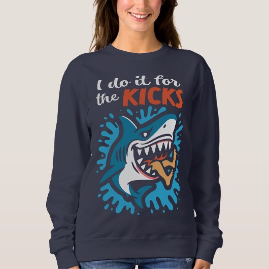Ik doe het voor de kicks Haai Trui (Voorkant)