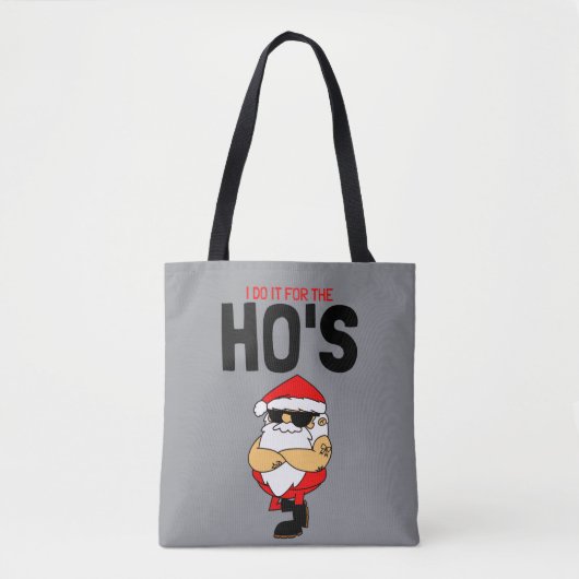 Ik Doe Het Voor De Meiden | Grappige Kerst Boodsch Tote Bag (Voorkant)