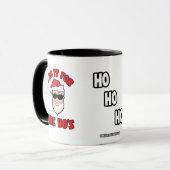 IK DOE HET VOOR DE MEIDEN Santa Screwball Graphics Mok (Voorkant links)