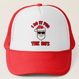 IK DOE HET VOOR DE MEIDEN Santa Screwball Graphics Trucker Pet