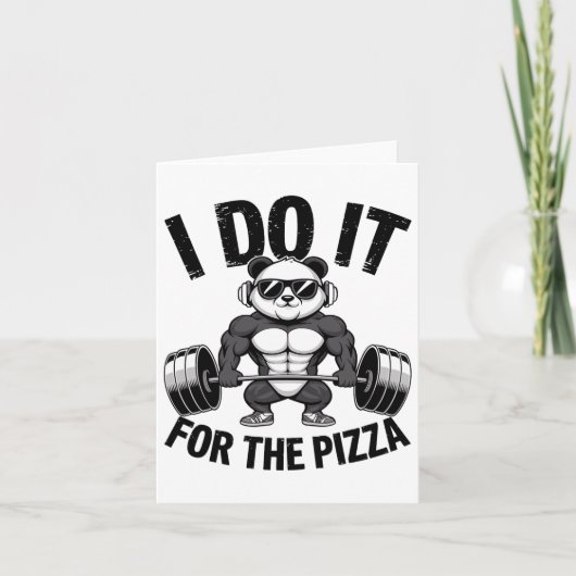 Ik doe het voor de pizza barbell bodybuilders Body Kaart (Voorkant)