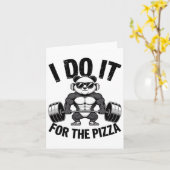 Ik doe het voor de pizza barbell bodybuilders Body Kaart (Gele Bloem)